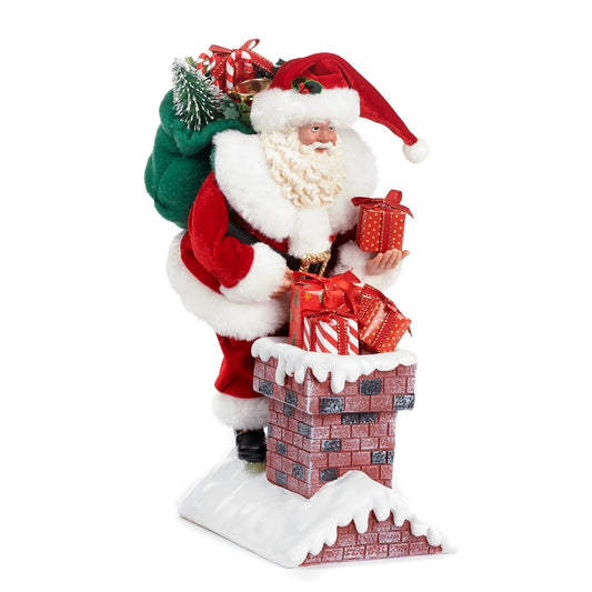 Babbo Natale su Camino  28 cm