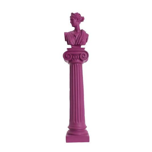 Colonna Ionica con Busto di Artemide in Resina