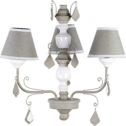 Lampadario a Tre Luci Stile Shabby Chic