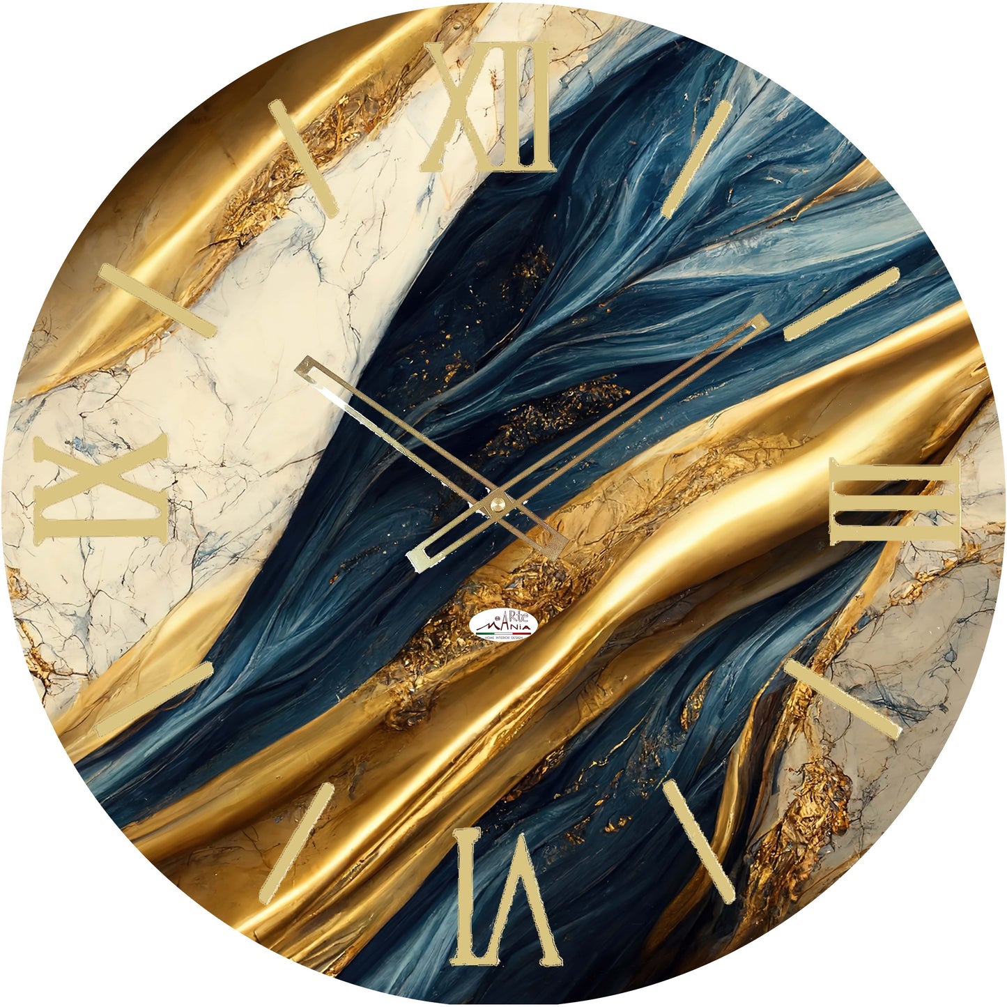 Orologio da Parete Personalizzabile con Effetto Marmo 60x60 cm