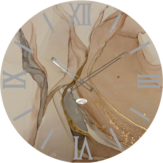 Orologio da Parete Personalizzabile con Effetto Marmo 60x60 cm