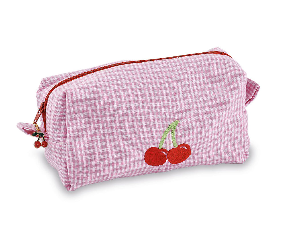 Pochette in Cotone Rosa a Quadretti  – Sekò