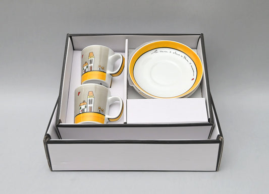 Set Due Tazze Casette in Ceramica