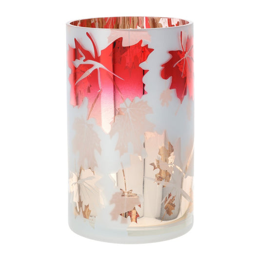 Vaso in Vetro "Foliage" Rosso e Oro