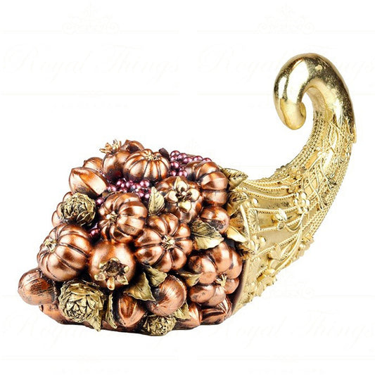 Cornucopia Decorativa in Oro 44 cm