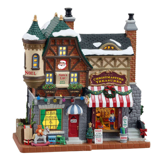 Santa's List Toy Shop con Luci Led 21 (h) cm