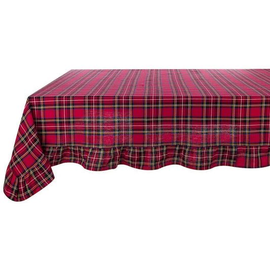 Tovaglia Tartan Rosso con Gala 170x340 cm