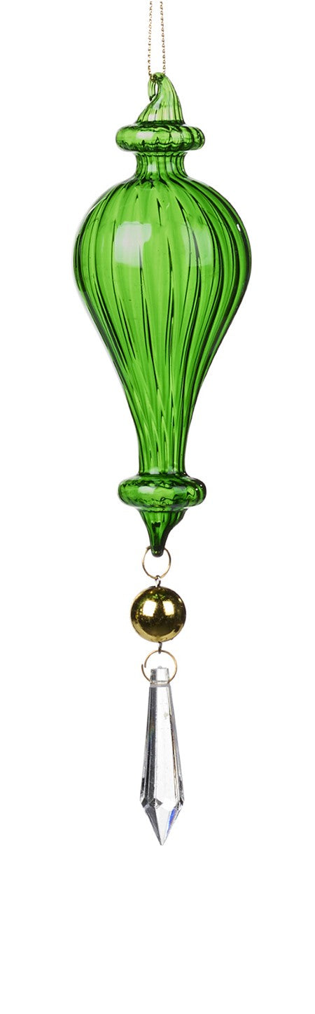 Decorazione Natalizia in Vetro Soffiato Verde 22 cm